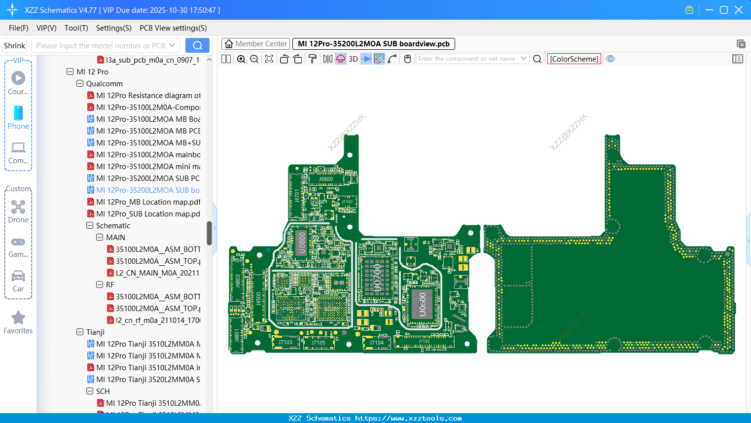 Xiaomi MI 12Pro-35200L2MOA SUB Boardview
